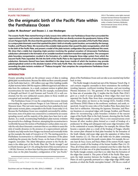 On the enigmatic birth of the Pacific Plate within the .